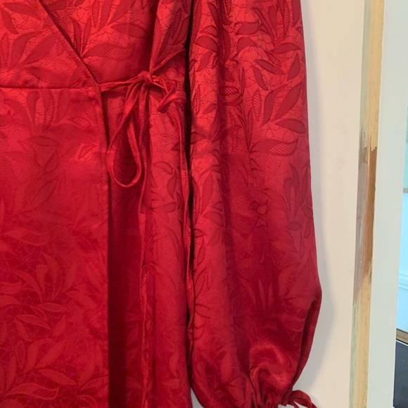 Atmos&Here wrap jacquard satin midi dress size 12 - Picture 10 of 17